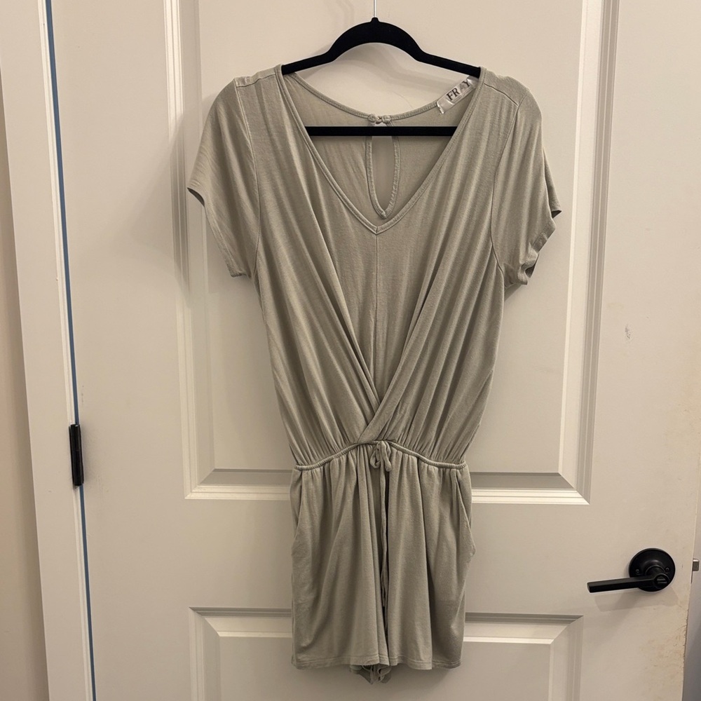 Green Short Sleeve Romper